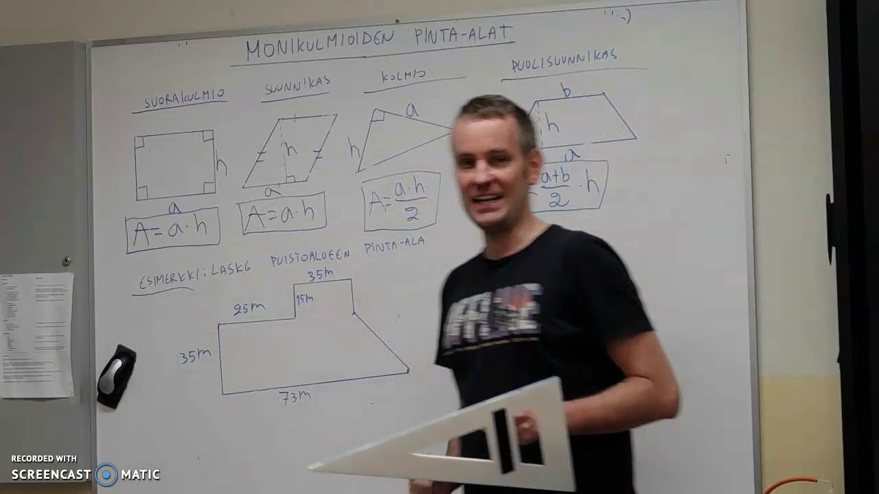 8Ma monikulmioiden pinta alat
