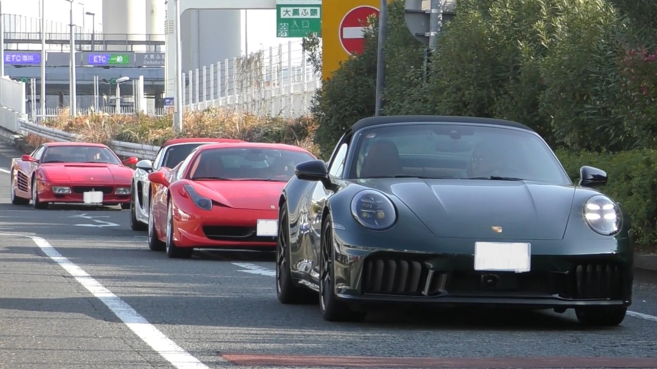 【大黒PA】ポルシェ、フェラーリが大量に登場！空冷、GT3サウンドにゾクゾク！#daikoku #daikokupa