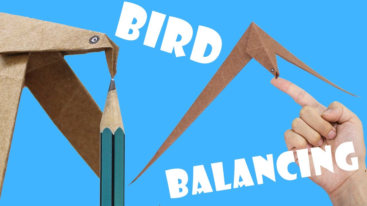 Origami Bird Balancing Easy | How to make Origami Paper Bird
