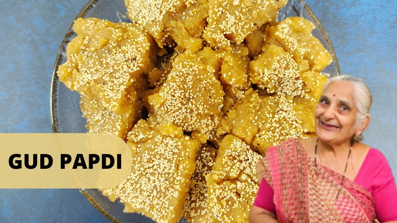 Traditional Gud Papdi / Gol Papdi recipe by Gujju Ben I गुड पापड़ी रेसिपी I ગુડ પાપડી બનાવવાની રીત