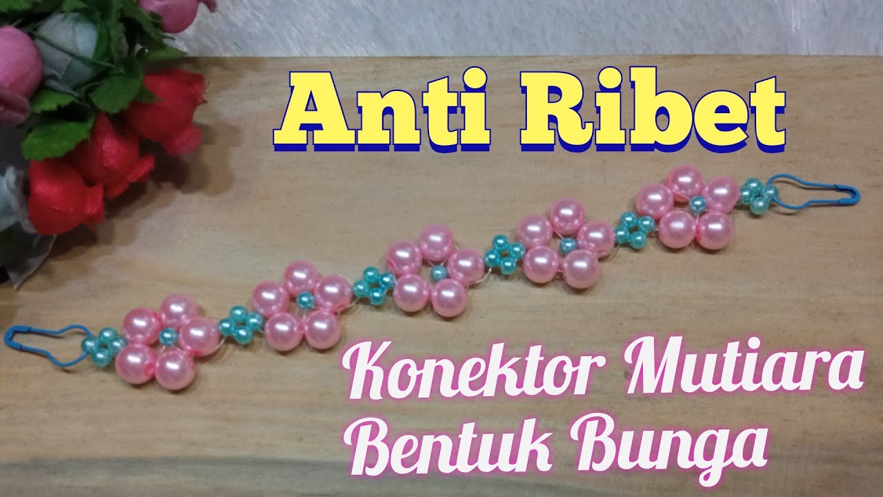 Konektor masker mutiara bentuk  bunga/mask extender