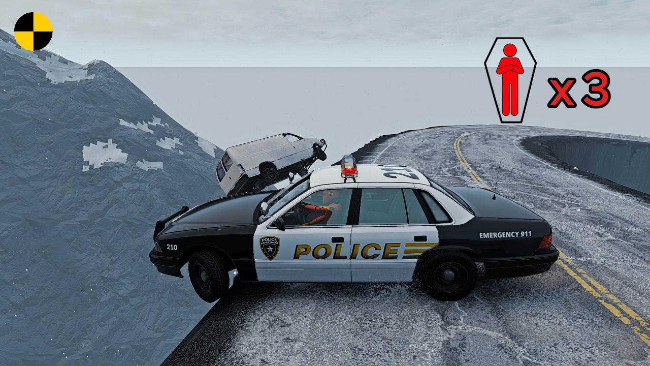 Realistic High-Speed Car Crashes in BeamNG.drive #166 | Ultra Detailed Crash Compilation