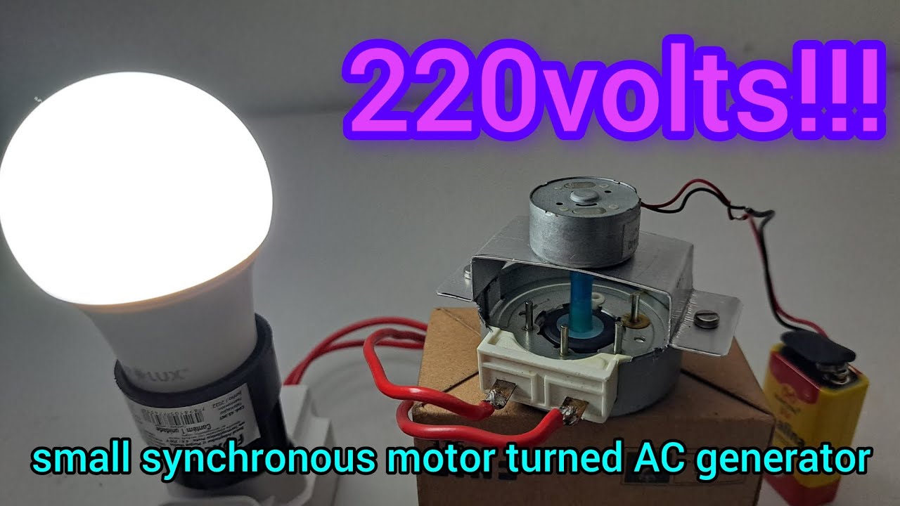 Turn microwave oven motor into a 220v generator!!!
