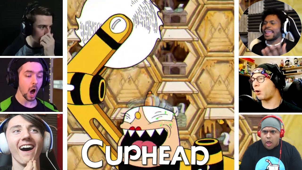 Let's Players Reaction To Rumor Honeybottoms (Boss) Last Phase | Cuphead