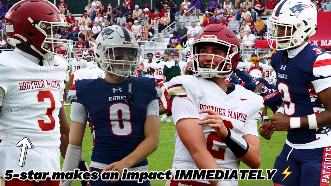 5-star Easton Royal makes an impact IMMEDIATELY ⚡️ || John Ehret vs. Brother Martin