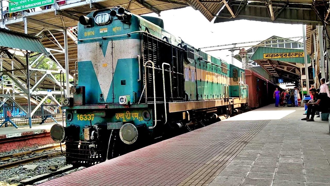 Chug Chug Loud Train Sounds | Freight Train Arriving Barrakpur Railway Station