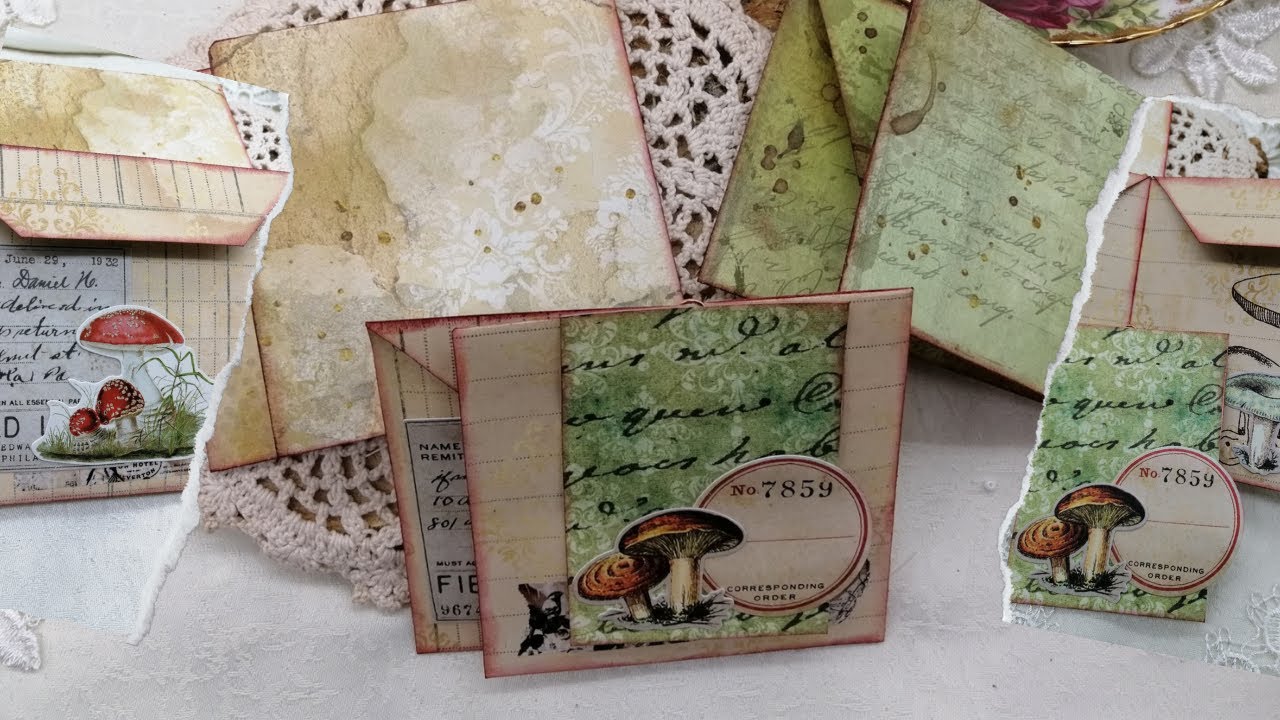 Eine Doppelpocket - verkleidet als Briefumschläge :-) // Für Dein Journal // Ganz einfach gebastelt