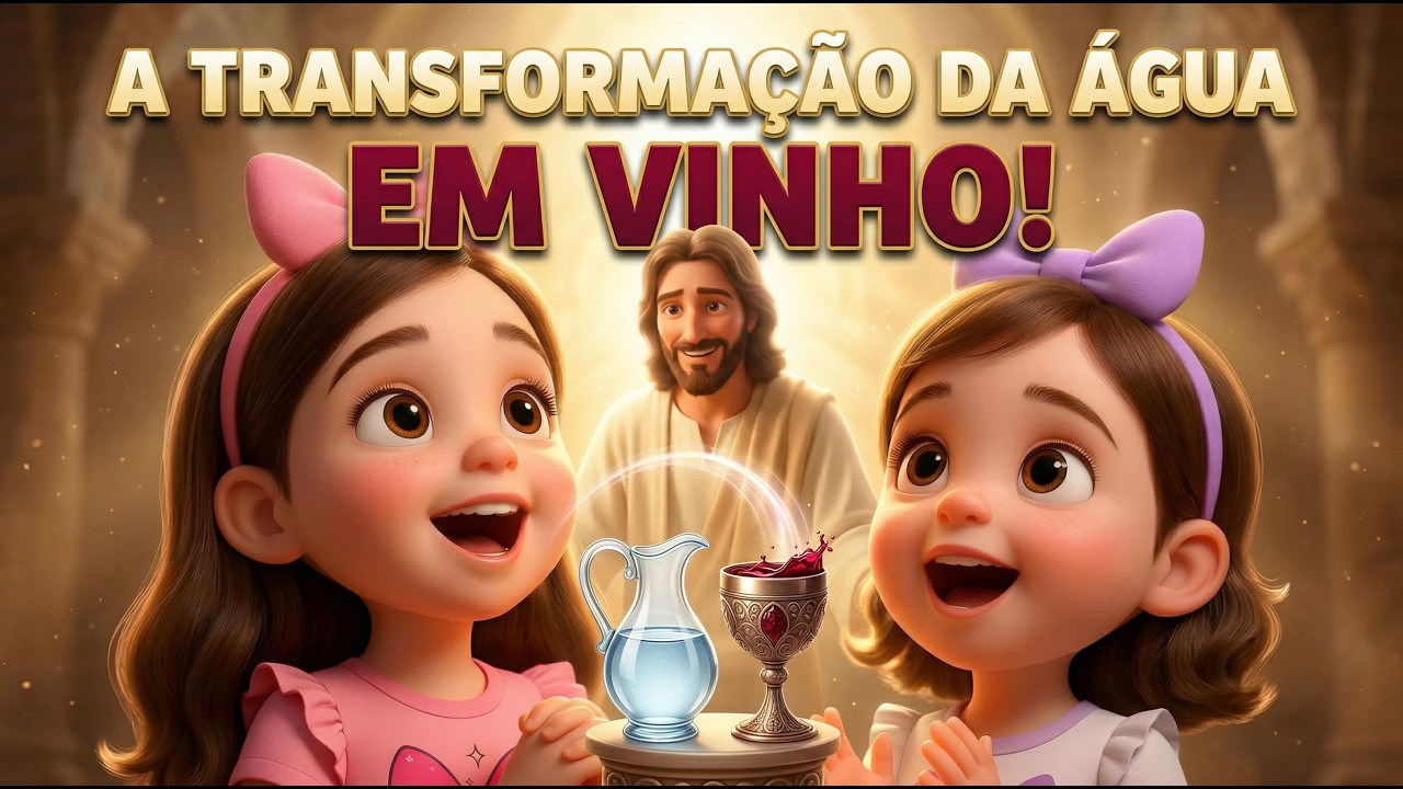 A Transformação da Água em Vinho! 🍷💧 História Bíblica para Crianças com Música!