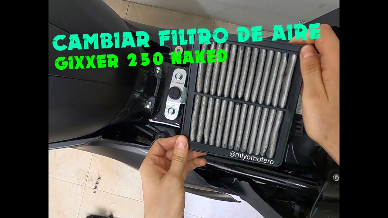 Cambiar filtro de aire  Suzuki gixxer 250 naked | español paso a paso.