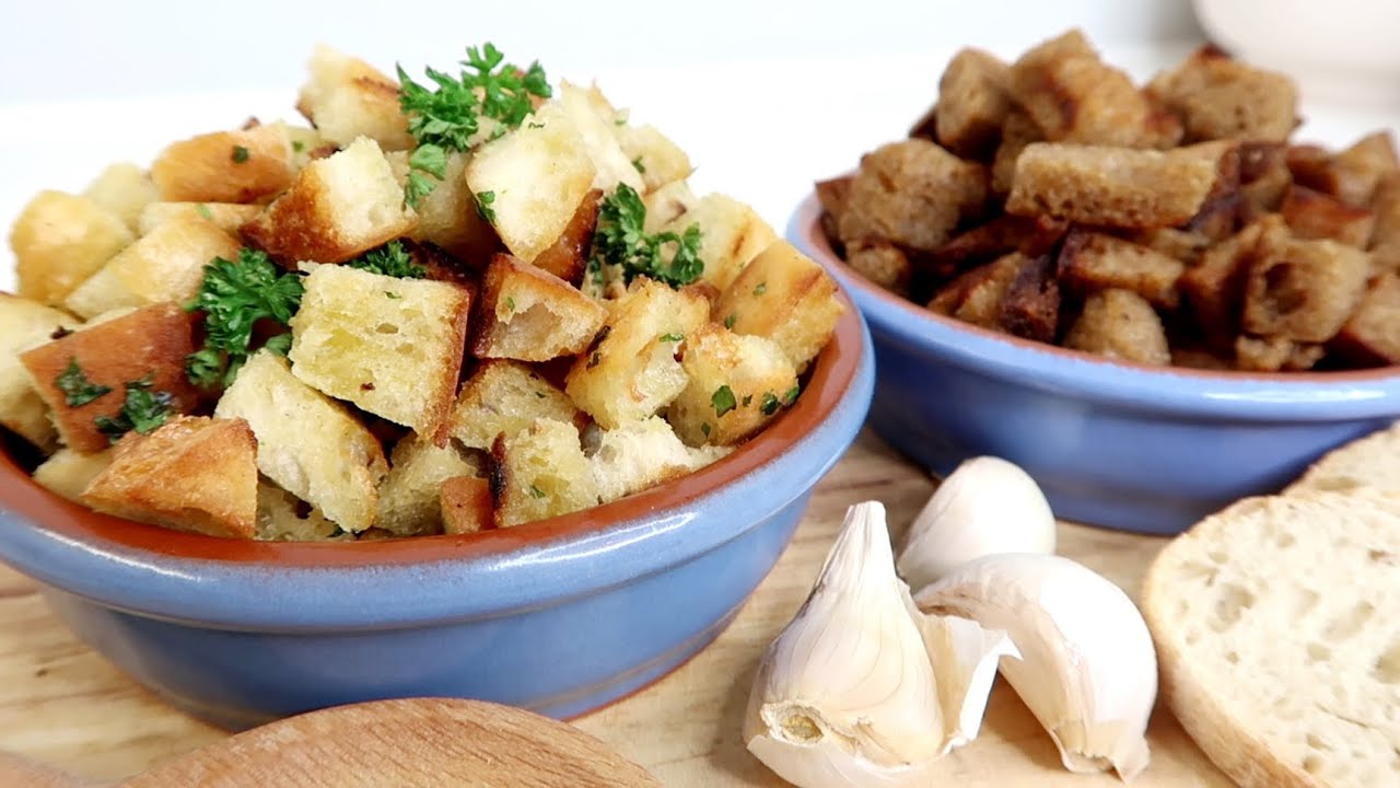 BROTCROUTONS selber machen | Perfekt für SALAT & SUPPEN oder einfach zum Snacken :-)