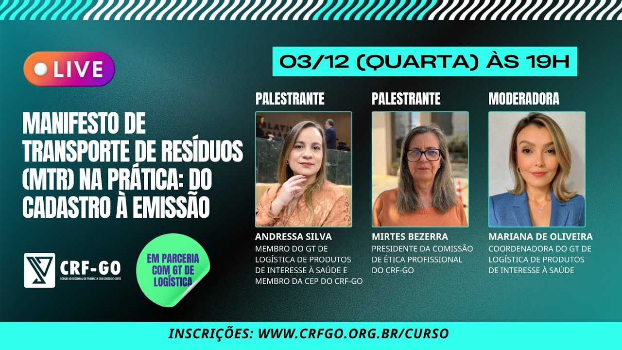 LIVE: MANIFESTO DE TRANSPORTE DE RESÍDUOS (MTR) NA PRÁTICA: DO CADASTRO À EMISSÃO