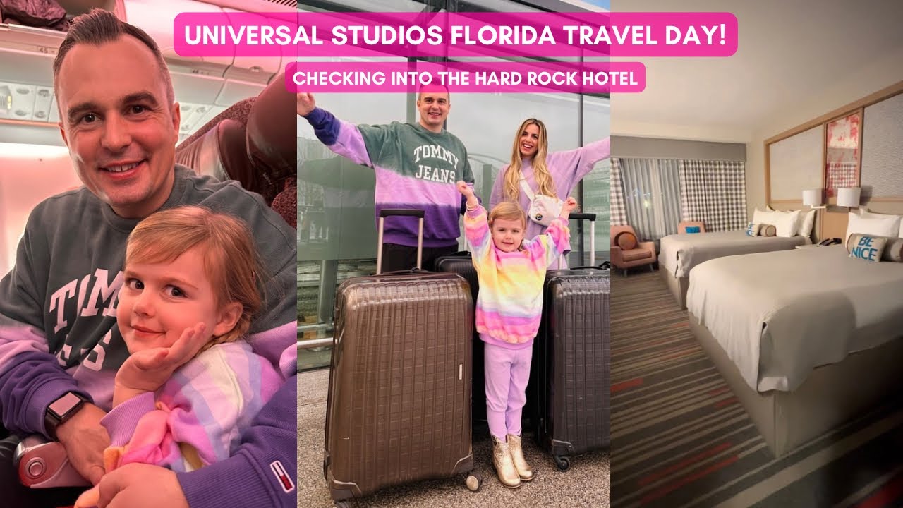 UNIVERSAL STUDIOS FLORIDA TRAVEL DAY - HEATHROW T3, VIRGIN ATLANTIC, HARD ROCK HOTEL ROOM TOUR!