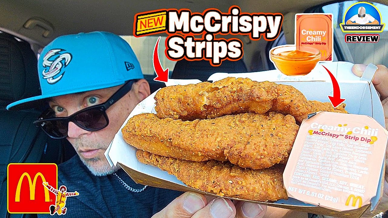 McDonald's® McCrispy Strips Review! 🤡🐔 | With NEW Creamy Chili Dipping Sauce! 🌶️ | theendorsement