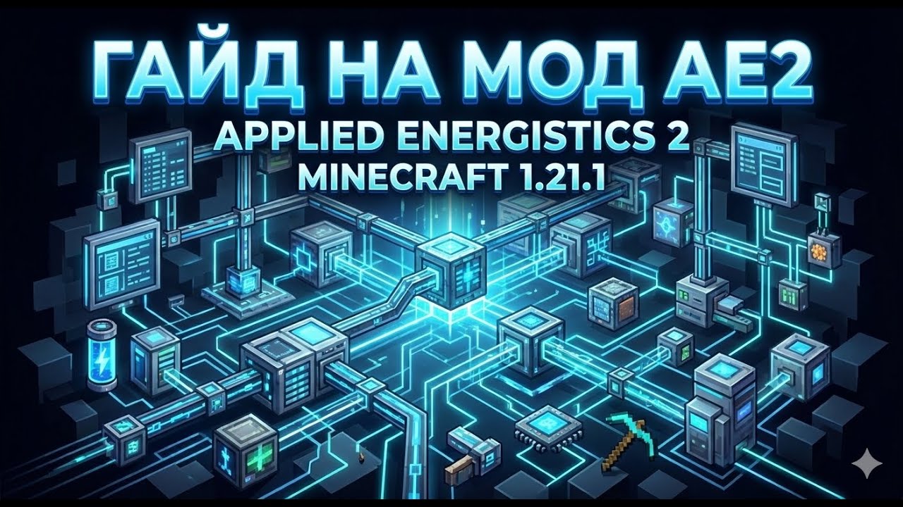 гайд по моду ae2 для майнкрафт 1.21.1