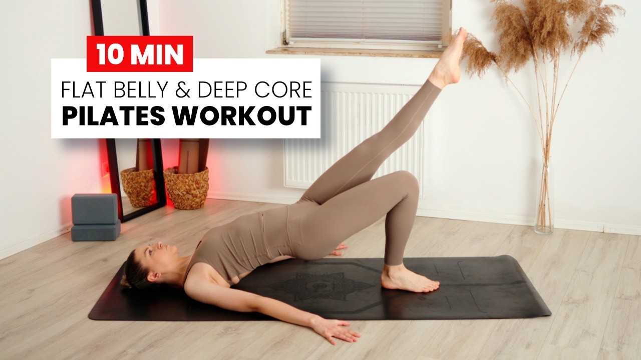 10 МИН ПИЛАТЕС ДЛЯ ПЛОСКОГО ЖИВОТА | Тонкая Талия и Глубокий Кор