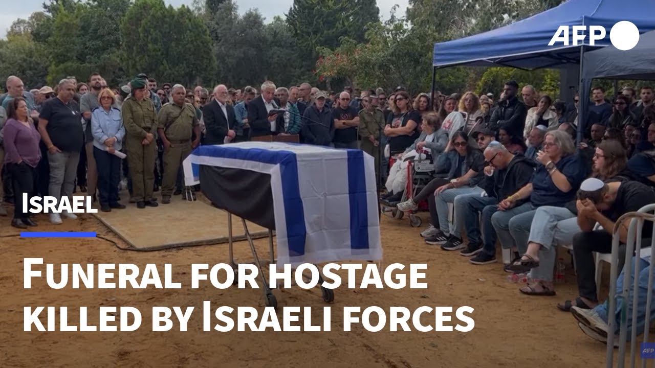 Funeral for hostage killed by Israeli forces in Gaza | AFP