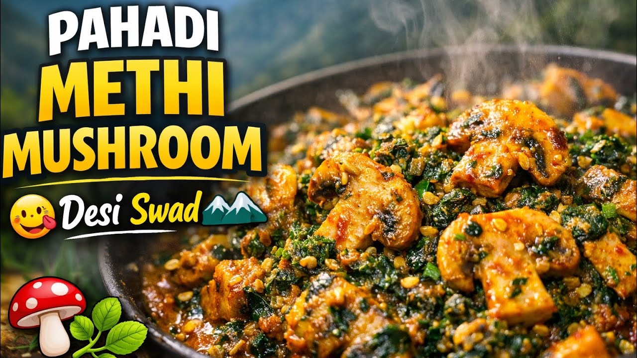 Methi Mushroom ki Tasty Sabji | Pahadi Rasoi ka Swaad