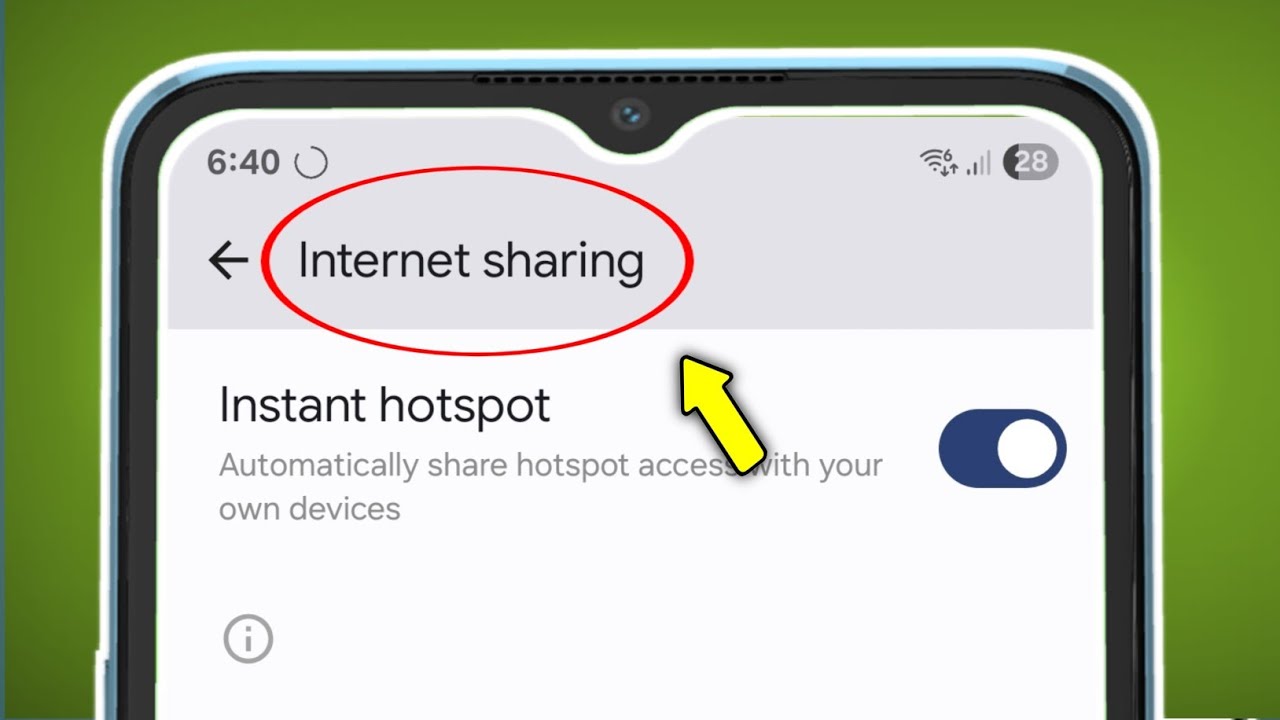 internet sharing | Instant hotspot in Google Account