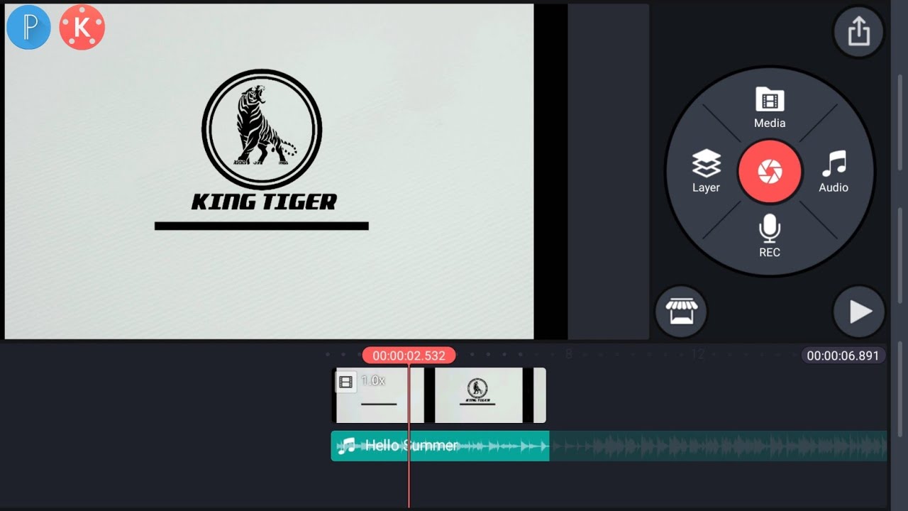 Slide up intro tiger design - Kinemaster intro maker[Vandy Design]