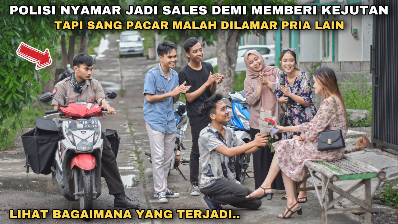 KISAH POLISI NYAMAR JADI SALES DEMI MEMBERI KEJUTAN, TAPI SANG PACAR MALAH DILAMAR PRIA LAIN ‼️