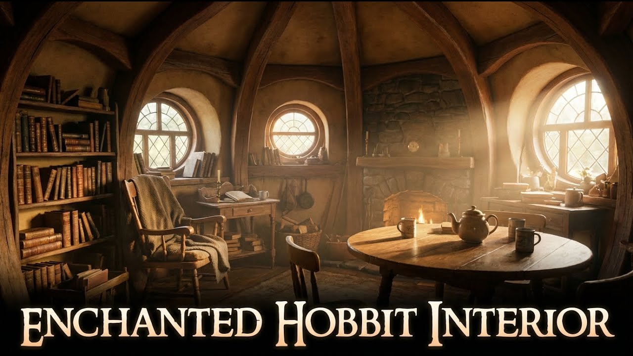 Medieval Music for Stress Relief | Enchanted Hobbit Interior
