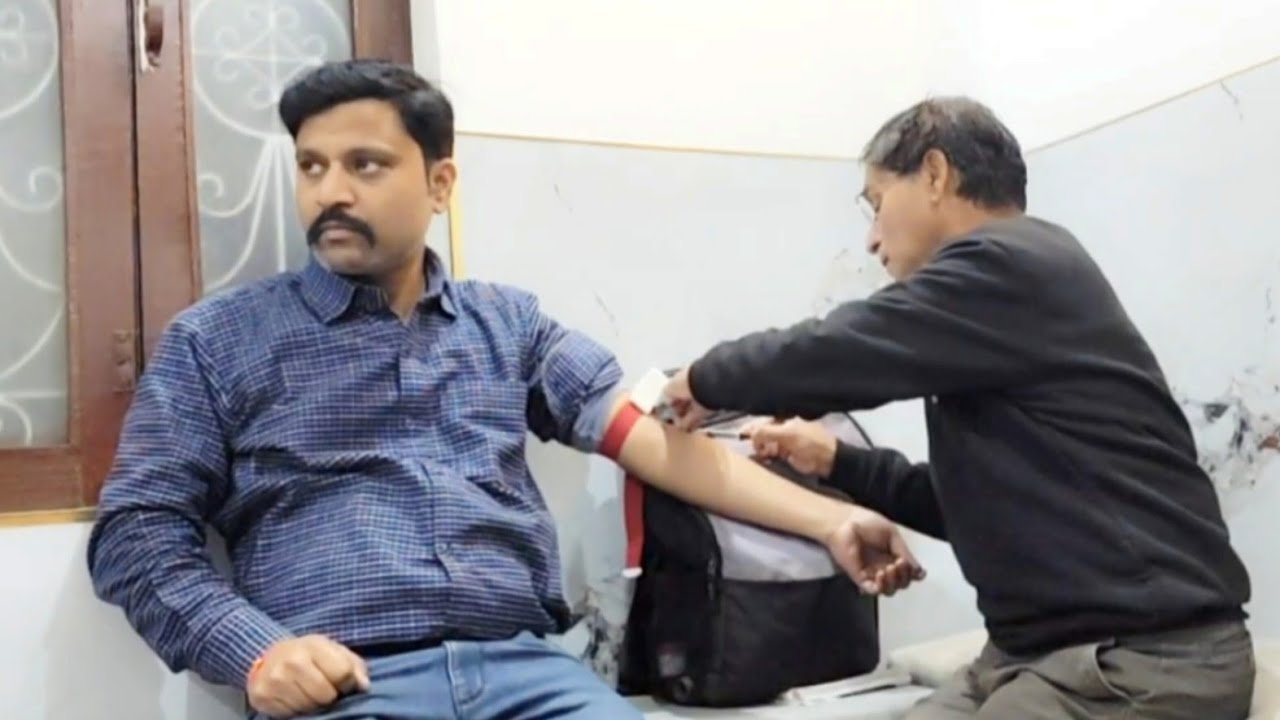 Harshit k Father ki bhi tabiyat kharab 😢 | #trending #father #bloodsample #dailyvlog #shorts 