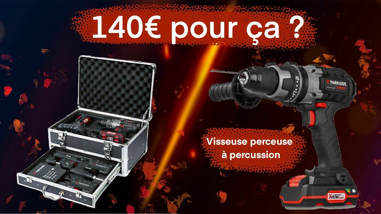 Review et test visseuse perceuse à percussion performance Parkside PSBSAP 20-Li B2 (avis)