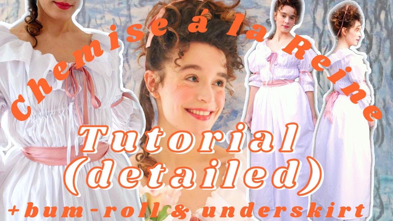 Я попыталась следовать уроку Морган Доннер (Chemise &aacute; la Reine) + валик для ягодиц и нижняя юбка!