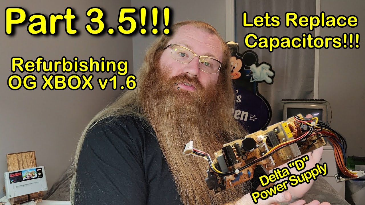 Part 3.5 Refurbishing/Recapping Delta 'D' power supply. Refurbish OG Xbox for M.E.H.!