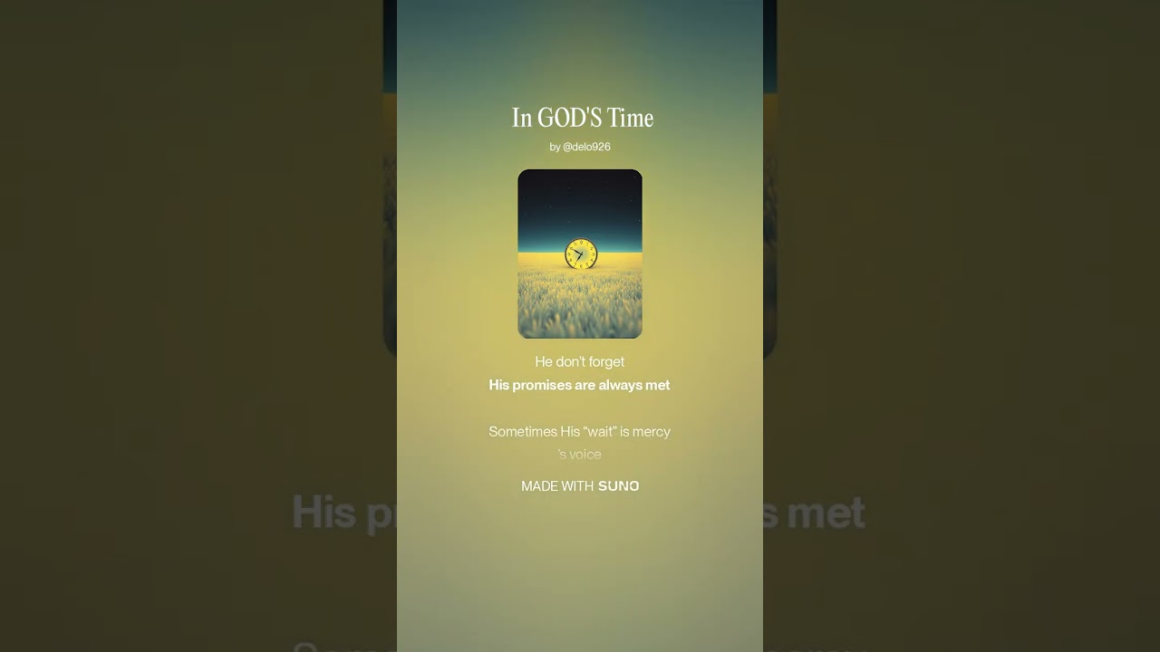 In GOD'S Time
