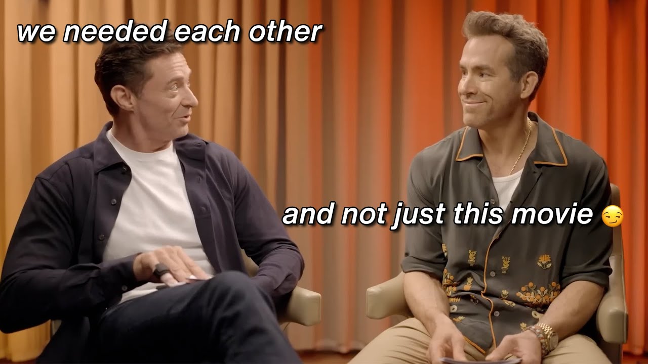Ryan Reynolds and Hugh Jackman being the ultimate bromance for 5 minutes