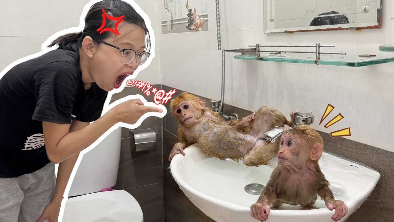 Mom couldn&rsquo;t believe what Lucky and Sunny just did in the bathroom!