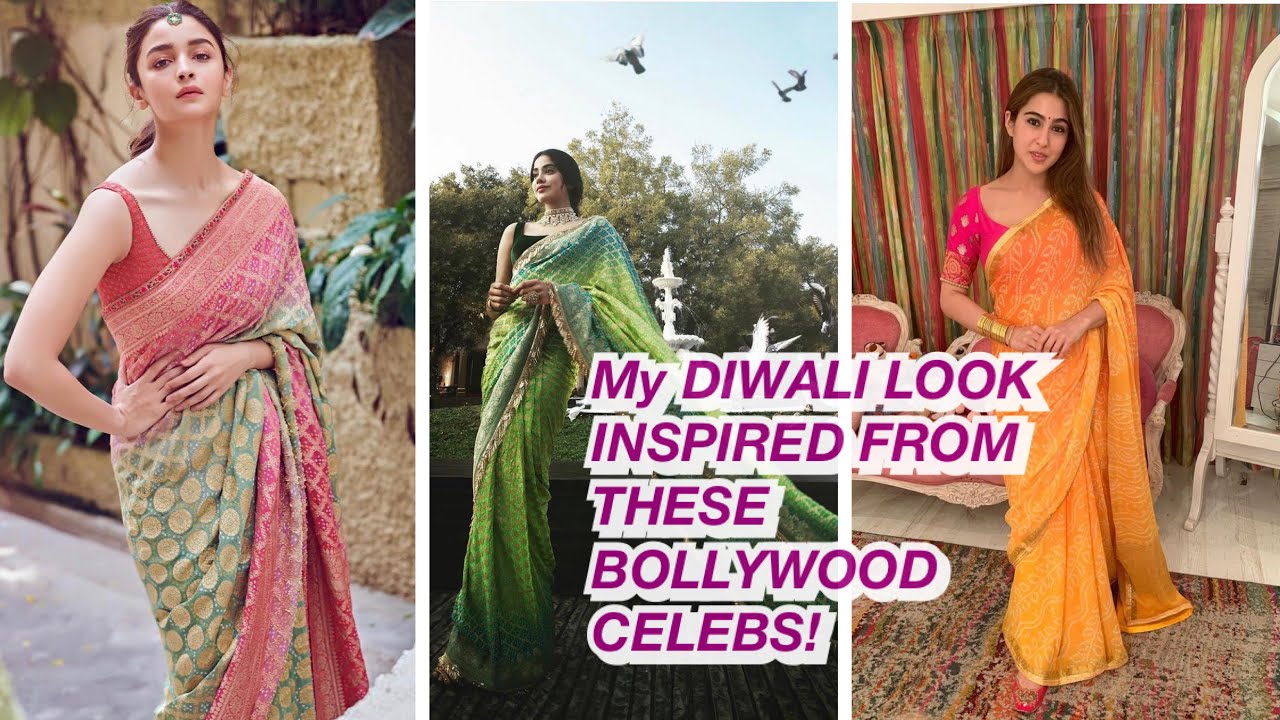 My Diwali Outfit And Style Inspired From Alia Bhatt, Janhvi Kapoor And Sara Ali Khan |