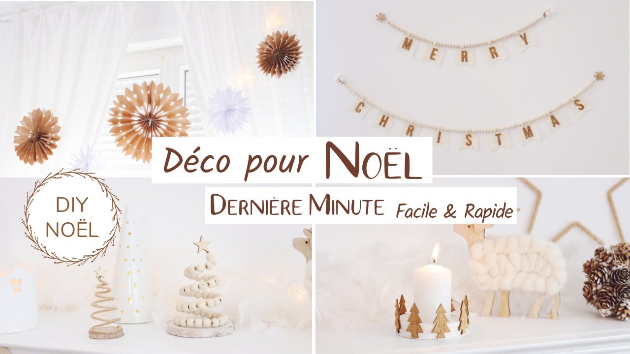 DIY de NOËL | 5 déco de dernière minute → Rapide, Facile & Peu de matériel