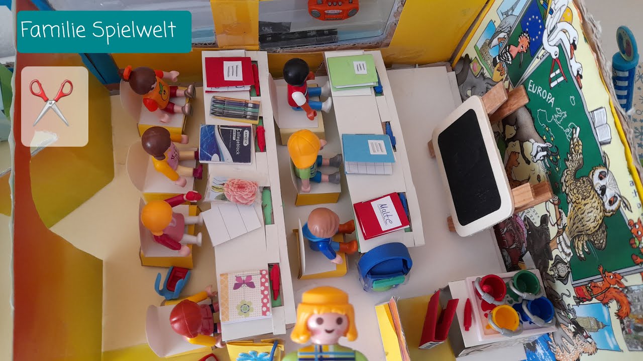 Pimp my Playmobil Film Deutsch Schulsachen und Klassenraum