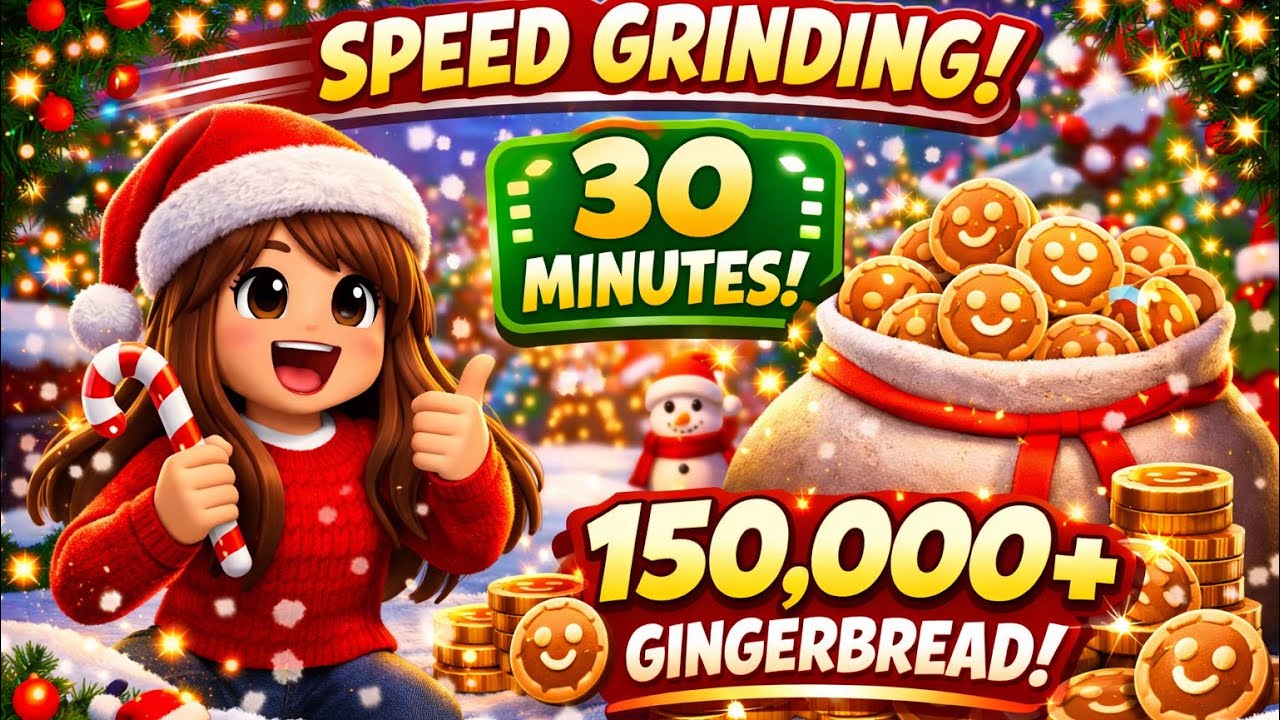 WIEVIEL GINGERBREAD IN 30 MINUTEN GRINDEN? 🍰🎄|| Speed grinding adopt me!