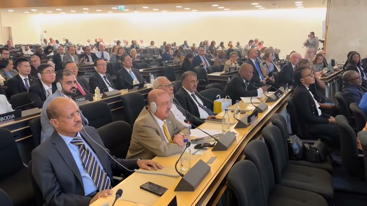 تعقيب  الشيخ سلطان البركاني على البيان الختامي في الجلسة الختامية بالمؤتمرالعالمي لرؤساء البرلمانات