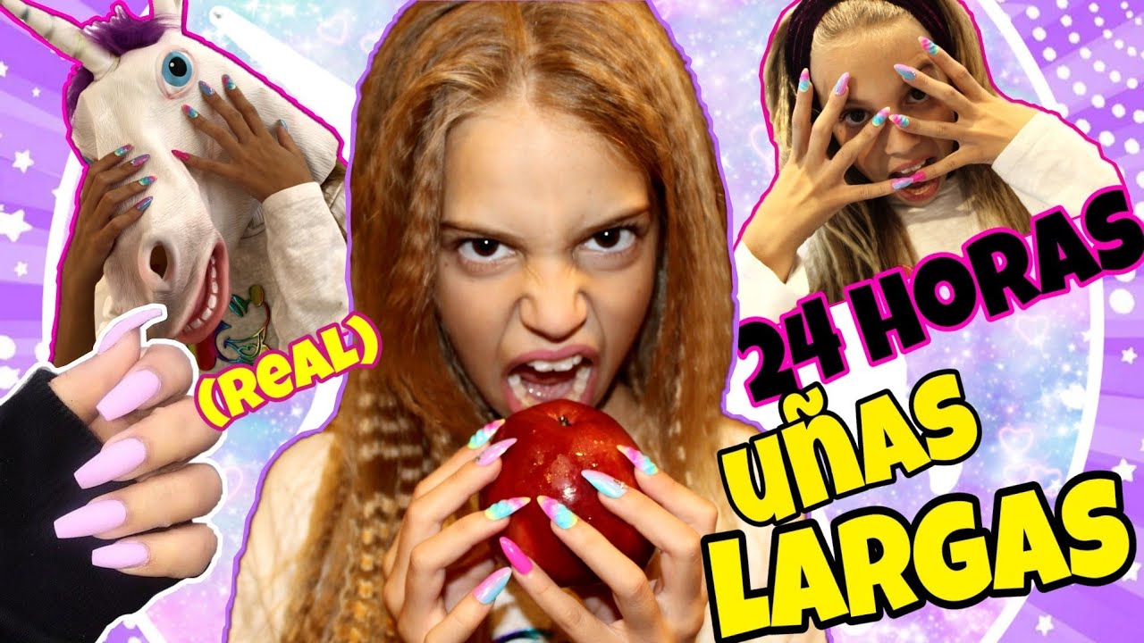 💅24 HORAS con las UÑAS EXTRA LARGAS CHALLENGE/ El mundo de Indy