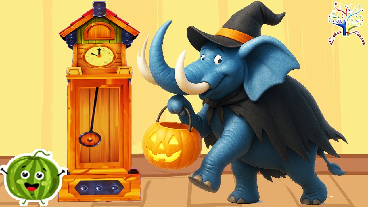 Hickory Dickory Dock | Super simple song HW6HW7 | Kids Songs and Nursery Rhymes | Halloween | EduFam