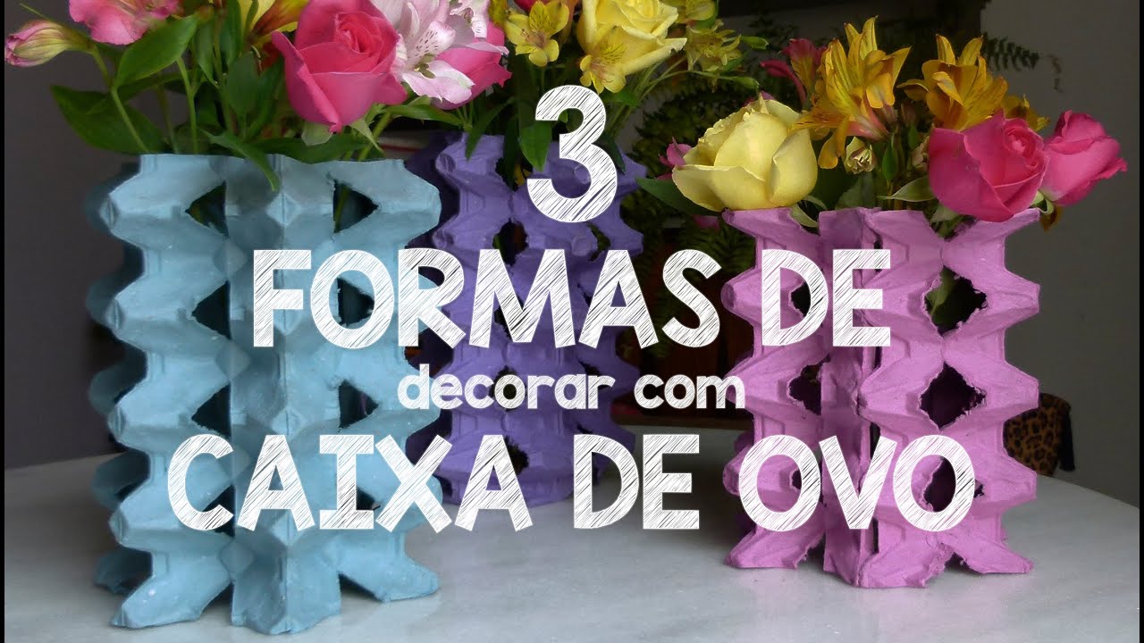 DIY:: 3 FORMAS DE DECORAR COM CAIXAS DE OVOS. CACHEPÔ.PAREDE.LUMINÁRIA