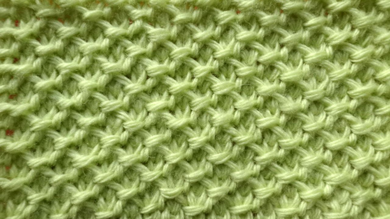 Путанка Тунисское вязание Tunisian crochet pattern Узор 8