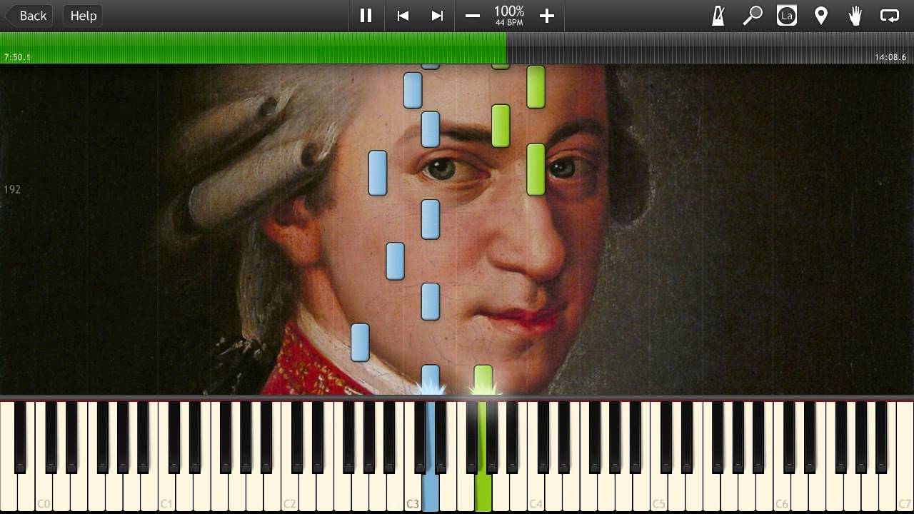 W.A. Mozart - Piano Sonata No. 16 (K.545) - Synthesia Piano Tutorial