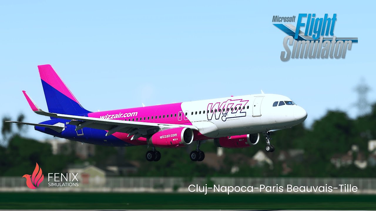 MSFS | Cluj-Napoca-Paris Beauvais-Tille on Vatsim | Fenix A320+Graphic Mod(ARPC) | 4K