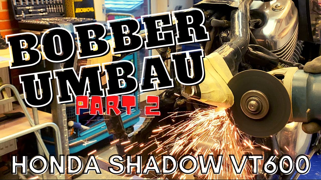Bobber Umbau - Honda Shadow VT600 - Part 2 - Rahmen kürzen und verschweißen