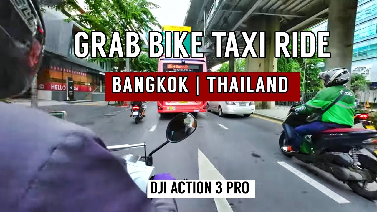 Bangkok Bike Taxi (Grab) Ride - Thailand! - Part 3