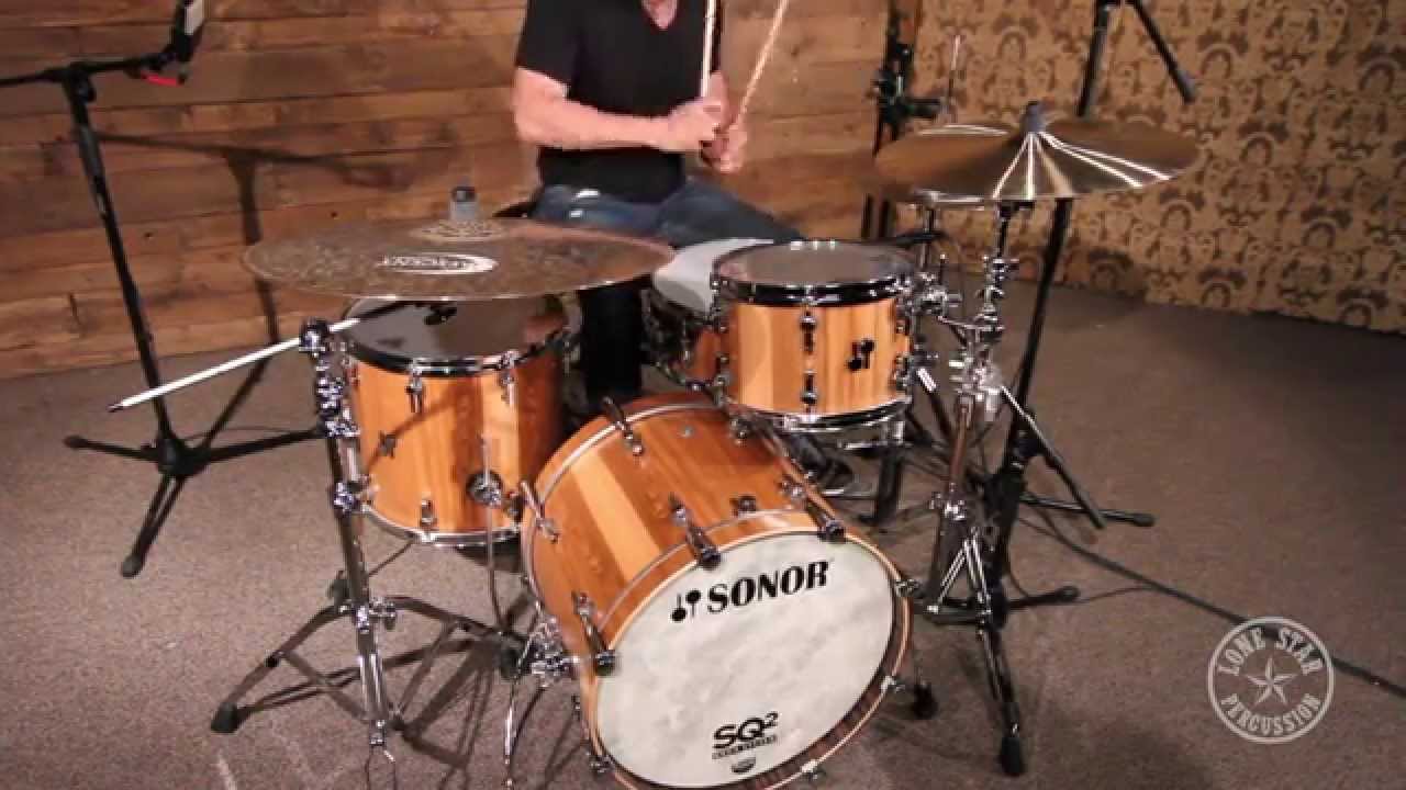 Sonor SQ2 Beech Drum Set Shell Pack with American Walnut and Ebony Veneer
