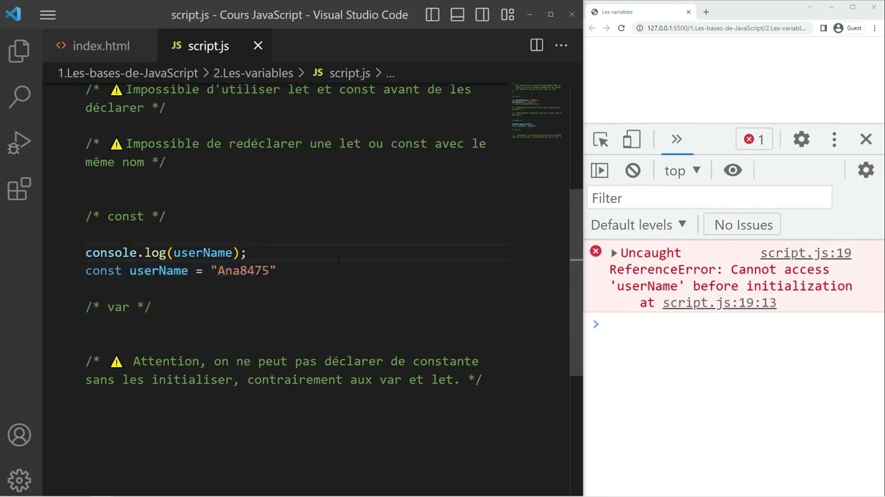 05 Déclarer des variables