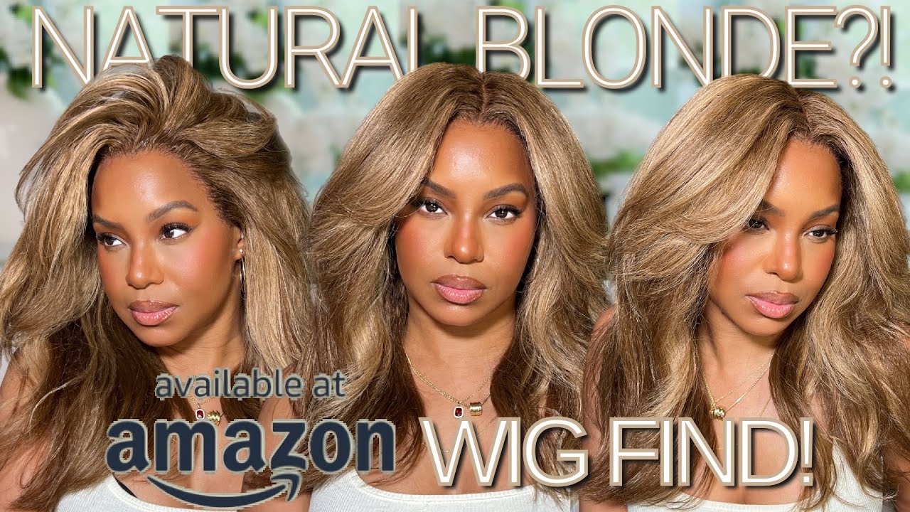 BEST AMAZON WIG FIND! $140 NATURAL BLONDE KINKY STRAIGHT WIG! + MORE AMAZON FINDS!
