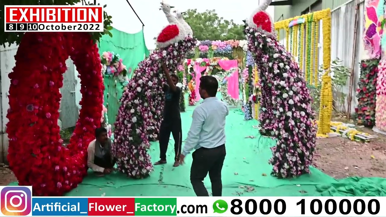 Artificial flowers Exhibition Ahmedabad Gujarat Event fastival interior props plant selfie All Decor