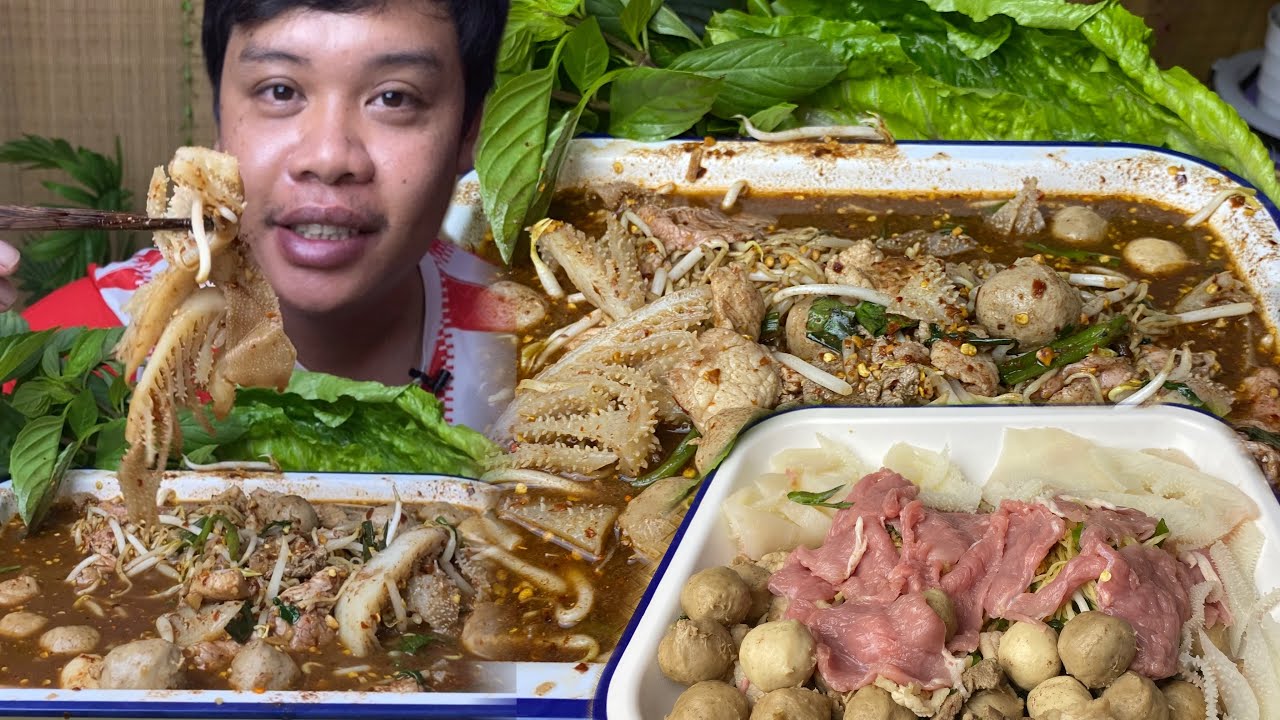 ก๋วยเตี๋ยวเนื้อสด สไบนางกรุบๆอร่อยติดใจจนได้ซ้ำอีกรอบ#อ๋องแอ๋งฮั่นแน้ว 